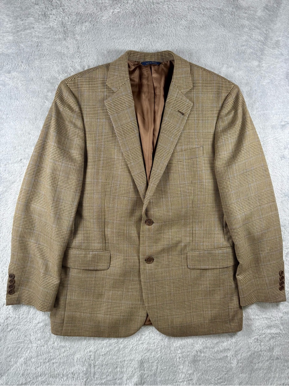 Brooks Brothers 1818 Madison Wool Glen Plaid Sport Coat 43R